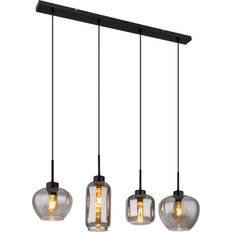 Beleuchtung Globo 4 Bulbs Black Pendant Lamp 24cm