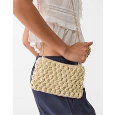 Ecrufarvet Hæklet Crossbody Taske - Hvid