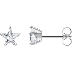Thomas Sabo Stars Small Ear Studs - Silver/Transparent