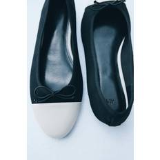 Recycled Materials Ballerinas H&M Ladies Black Cream Ballet Pumps
