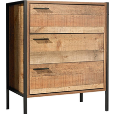 LPD Furniture Hoxton Distressed Oak Effect Chest of Drawer 64x80cm