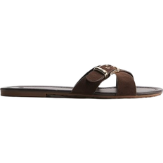 H&M Señoras Sandalias Con Tiras Cruzadas - Marrón Oscuro