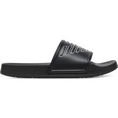 EA7 Large Logo Rubber Sliders - Black