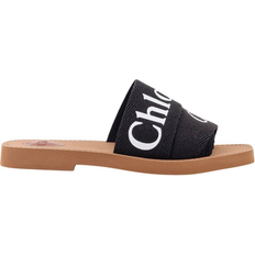 Heel Slides Chloé Woody Logo Slide - Black