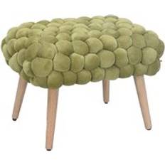 Green Foot Stools Artemis Home Cushla Bubbly Velvet Small Footstool 45 x 56 x 43cm Foot Stool