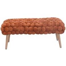 Brown Foot Stools Artemis Home Cushla Bubbly Velvet Large Footstool Brown Orange Foot Stool