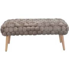 Brown Foot Stools Artemis Home Cushla Bubbly Velvet Large Footstool 45 x 97 x 43 cm Foot Stool