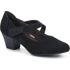 Pavers wide fit shoes Pavers Wide-Fit Cone-Heel Mary Janes - Black