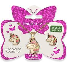 Set di gioielli Parure Orecchini Collanina Smiling Unicorn Gold Plated