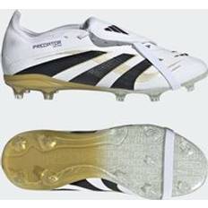 Adidas Football Shoes adidas Predator Elite Fold-Over Tongue Firm Ground Boots - Cloud White/Core Black/Gold Metallic