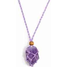 Purple Necklaces Ancient Wisdom Gemstone Necklace Cord - Purple