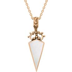 Rose Gold Necklaces C W Sellors 18ct Double Sided Dagger Fob Necklace - Rose Gold