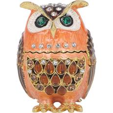 Jewellery Boxes on sale Goolrc Owl Trinket Box Metal Jewelry Box - Brown