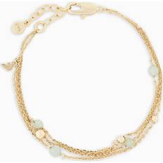 Emporio Armani Armband Emporio Armani Gold-Tone Green Aventurine Multi-Strand Bracelet