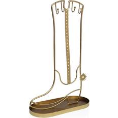 Jewellery Storage Versa tile Golden Metal Jewelry Stand - 8 x 30 x 18 cm