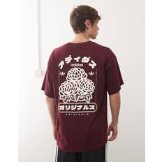 Adidas Florals T-shirts adidas Originals Japan Florals Graphic T-Shirt - Burgundy