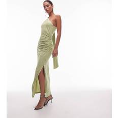 & Other Stories Clothing & Other Stories One Shoulder Midi Dress With Drape Detail Green