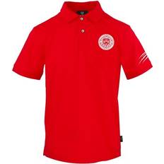 Philipp Plein Men Polo Shirts Philipp Plein Sport Circle Emblem Logo Red Polo Shirt - Regular