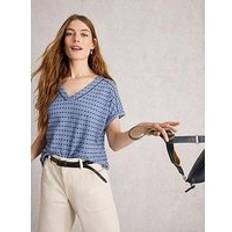 Embroidered Stripe T-shirt - Blue