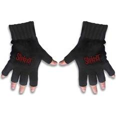 Cotton Gloves & Mittens Slipknot Gloves Band Logo Fingerless Black
