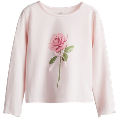 H&M Kuvallinen Puuvillapusero - Pinkki