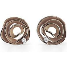 Brown Earrings Dune Series Earrings 18ct Brown Chocolate Gold Diamond