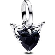 Pandora Berlocker & Hängen Pandora Vingat Hjärta Minihängberlock Damer - Silver Beads Charm
