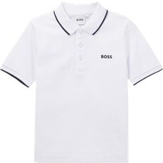 HUGO BOSS Børnetøj HUGO BOSS Kid's Piqué with Printed Logo Polo Shirt - White (J25P26-100)