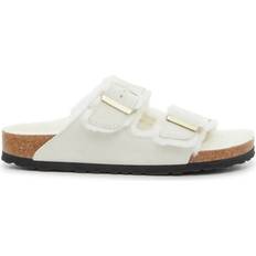 Birkenstock Arizona Shearling Suede Leather - Antique White