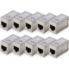 Data- & Nätverksuttag Digitus AT-AG-8-8-C6S-10 Cat 6 Coppling Shutter 10pcs