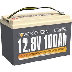 Lifepo4 100ah batterier Power Queen 12V 100Ah LiFePO4 Battery