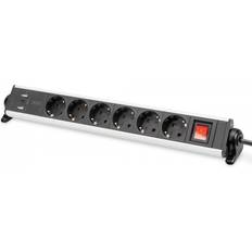Pistorasiat ja jatkojohdot Digitus DA-70624 Power Strip with 3x USB Ports 3680 Watt