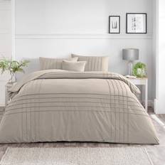 Dunelm Jessa Pintuck Duvet Cover Natural (260x220cm)