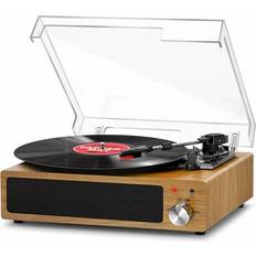 FYDEE Vinyl Record Player 3-Speed Bluetooth Speakers