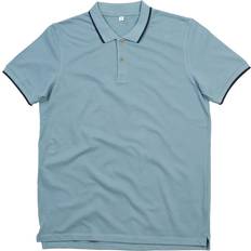 Mens Tipped Polo Shirt - Blue