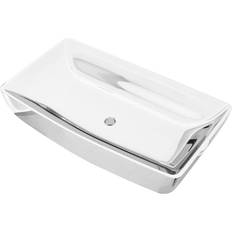 vidaXL Lavandino 71x38x13,5 cm In Ceramica Argento