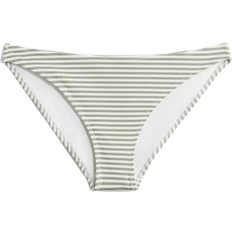 H&M Bikini Bottoms - White/Khaki Green Striped