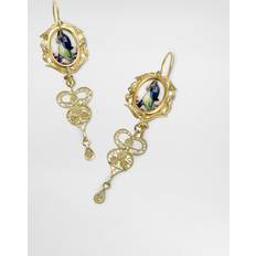 Gold - Sapphire Earrings Dolce & Gabbana Sicily Earrings 18-carat Yellow Gold Colorless Sapphires Gold