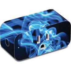 Gaming Sticker Skins MightySkins AMSNPL Blue Flames Skin for Smart Plug