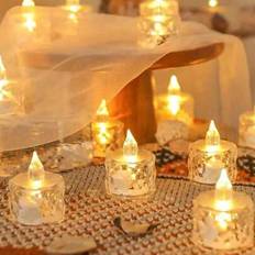 LED Candles Shein Acrylic Crystal Pattern Electronic Lights LED Candle