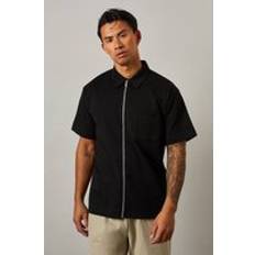 Zipper Shirts Burton Short Sleeve Zip Through Jersey Shirt - Black