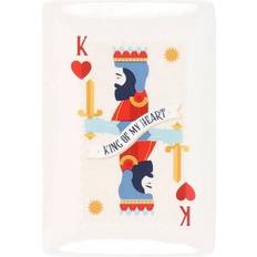 White - Women Jewellery Storage King Of My Heart Playing Cards Trinket Jewellery Dish