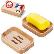 Bambu Soap Holders & Dispensers Kikidex Porte Savon Bambou 2x Nouveau 2020