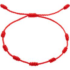 Red Bracelets Neoglint 7 Red Knot Adjustable Woven Bracelet - Birthday