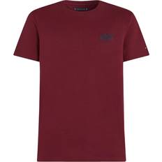 Tommy Hilfiger Purple Tops Tommy Hilfiger Mens Logo Embroidered T-Shirt - Purple