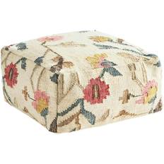 Madam Stoltz Möbler Madam Stoltz Puff Jute 60x60 Offwhite Sittpuff