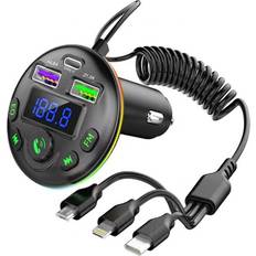 FM Transmitters Kads Q21 3 in 1 Car Bluetooth 5.0 FM Transmitter