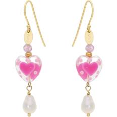 Nuni Copenhagen Rosaliaearrings Dam Hängende Örhängen - Pink