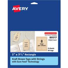 Brown Gift Tags Avery Brown Rectangle Tags 2 x 3.5 Laser Inkjet