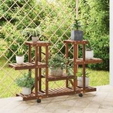 Pots, Plants & Cultivation Berkfield Home Flower Stand with Wheels 110x25x78 cm